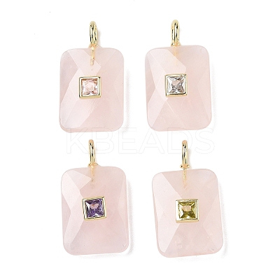 Natural Rose Quartz Pendants G-I391-03G-01-1