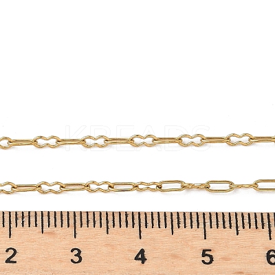304 Stainless Steel Peanut Link Chain Necklaces for Women NJEW-U050-03G-1
