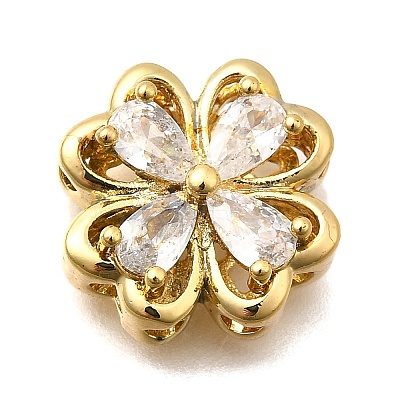 Brass Pave Cubic Zirconia Multi-strand Links KK-F913-08G-02-1