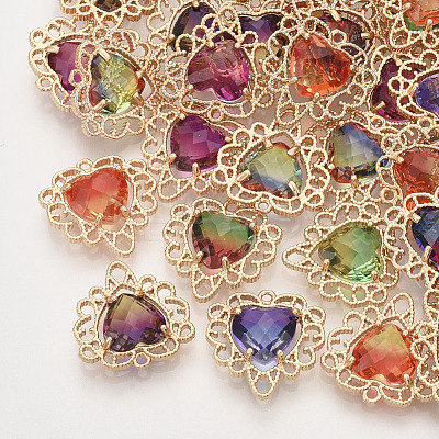 Faceted Glass Pendants GLAA-T010-003-1