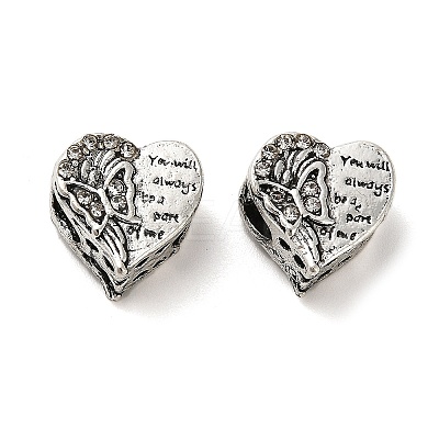 Alloy Rhinestone European Beads FIND-Q115-14AS-1