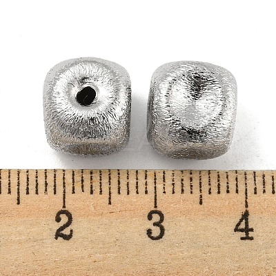 Brass Textured Beads KK-P258-04C-P-1