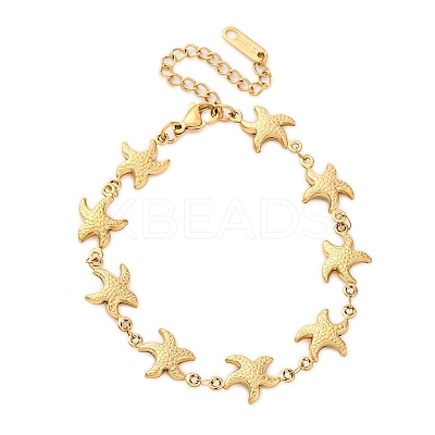 304 Stainless Steel Link Bracelets for Women BJEW-Z125-03G-01-1