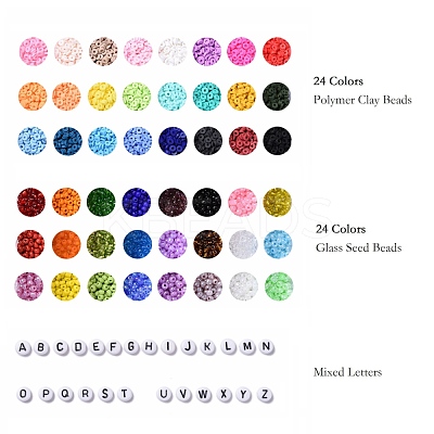 DIY Beads Jewelry Kits DIY-JQ0001-09-4mm-1