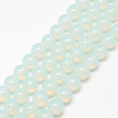 Baking Paint Glass Beads Strands DGLA-Q023-8mm-DB1-1
