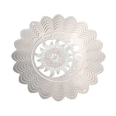 201 Stainless Steel 3D Rotating Hanging Wind Spinner STAS-C166-01F-P-1