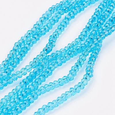 Transparent Glass Beads Strands X-GLAA-R135-2mm-08-1
