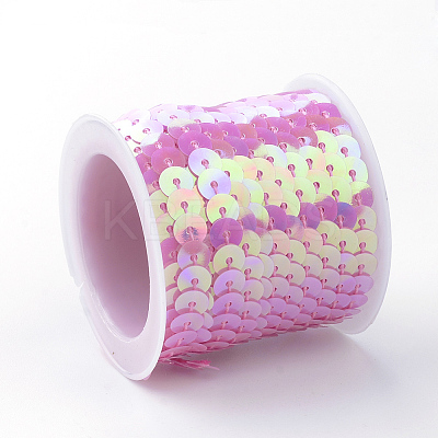 Eco-Friendly Plastic Paillette Beads PVC-Q092-6mm-P89-1