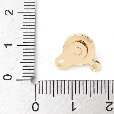 Rack Plating Brass Snap Clasps KK-U052-04G-1