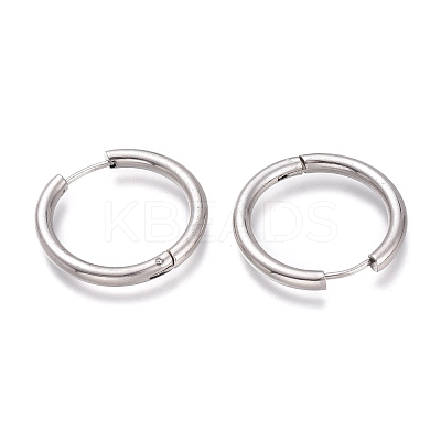 Tarnish Resistant 201 Stainless Steel Huggie Hoop Earrings EJEW-O095-05-07-1
