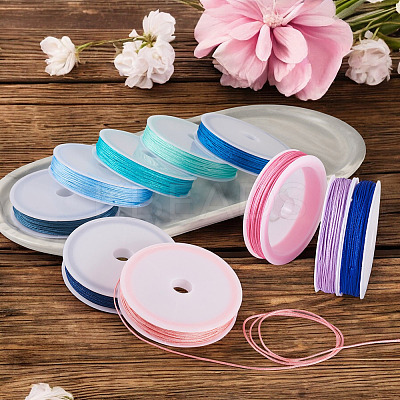 10Pcs 10 Colors Polyester Cord OCOR-TAC0040-01A-1