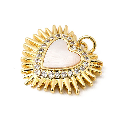 Brass Micro Pave Cubic Zirconia Pendants KK-K302-20E-G-1