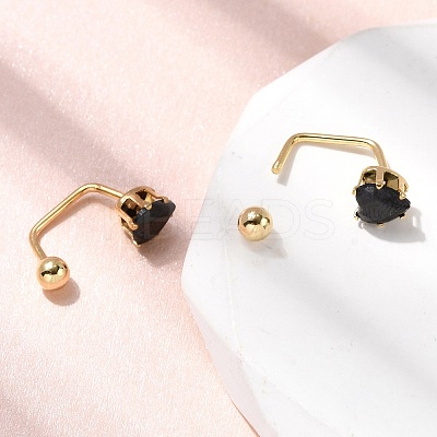 304 Stainless Steel Heart Stud Earrings EJEW-F396-04C-G-1