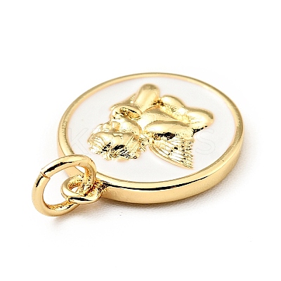 Brass Enamel Pendants KK-G416-38G-04-1