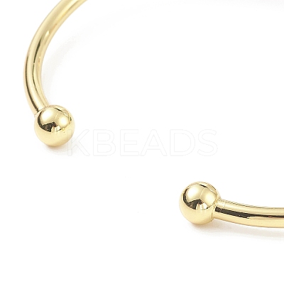 Natural Green Aventurine Coffee Bean Open Cuff Bangle BJEW-G660-01G-11-1