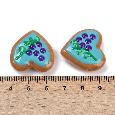 Handmade Heart Lampwork Beads Strands LAMP-P069-04A-03-1