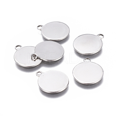 Tarnish Resistant 201 Stainless Steel Stamping Blank Tag Charms STAS-F207-22P-1