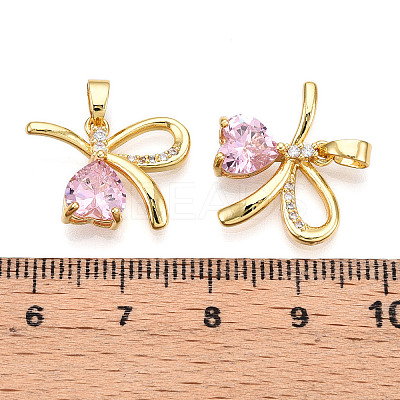 Brass Micro Pave Cubic Zirconia Charms KK-N254-225G-1