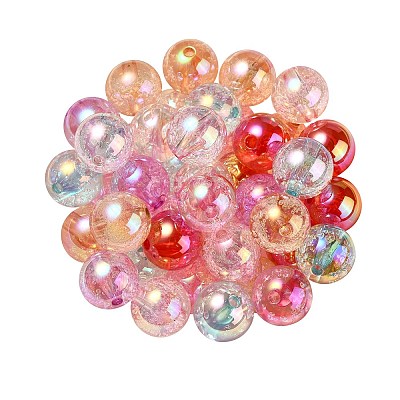 Wholesale UV Plating Rainbow Iridescent Acrylic Beads 