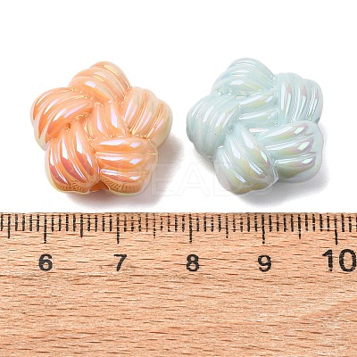 UV Plating & Luminous Opaque Acrylic Beads MACR-L015-14D-1