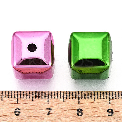UV Plating Opaque Acrylic  Beads PACR-T017-08-1