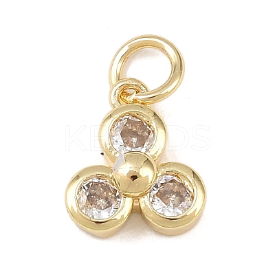 Brass Micro Pave Cubic Zirconia Charms LS-KK-H525-02A-G-1