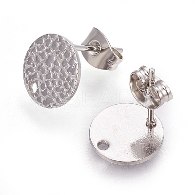 Non-Tarnish 304 Stainless Steel Ear Stud Findings X-STAS-O119-15A-P-1
