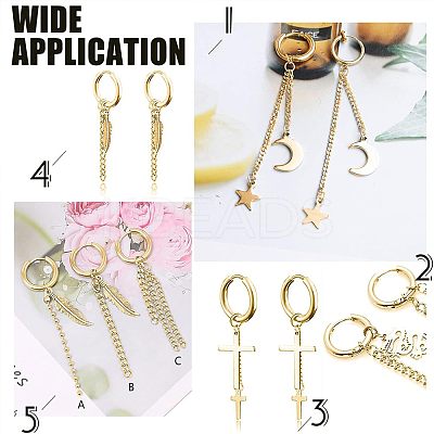 DIY 304 Stainless Steel Earring Making Kits DIY-UN0001-71G-1