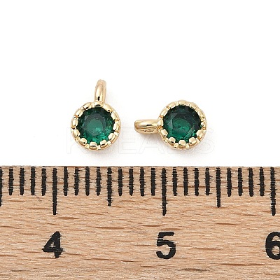 Brass Pave Cubic Zirconia Pendants KK-H204-03KCG-06-1
