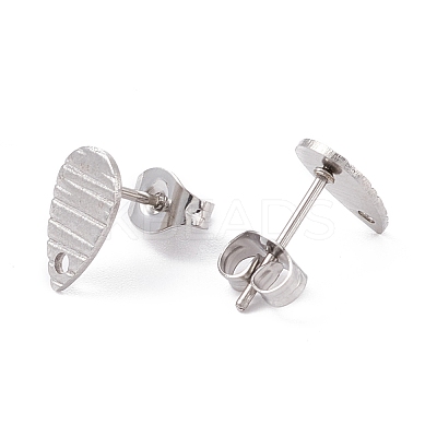 Non-Tarnish 304 Stainless Steel Stud Earring Findings STAS-L216-43P-1