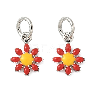 Brass Enamel Charms KK-C110-16B-01P-1
