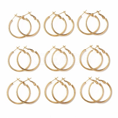 PVD Vacuum Plating 304 Stainless Steel Hoop Earrings LS-STAS-S078-08-30mm-1