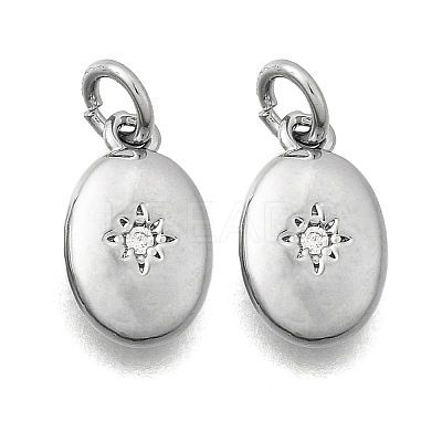 Brass Micro Pave Cubic Zirconia Pendants KK-I275-32P-1