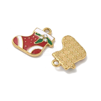304 Stainless Steel Enamel Pendants STAS-L300-012G-12-1