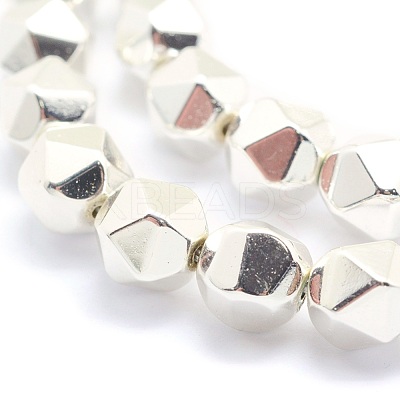 Electroplate Non-magnetic Synthetic Hematite Beads Strands G-L485-07A-S-1