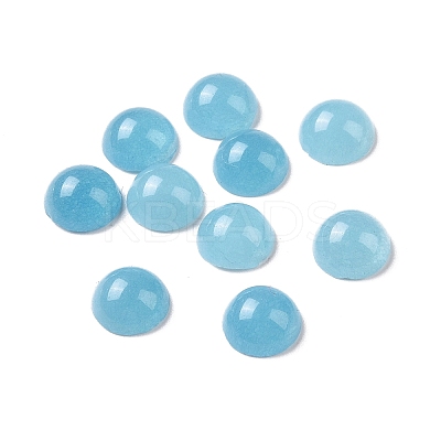 Natural White Jade Cabochons X-G-G506-8mm-1