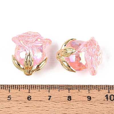UV Plating Transparent Acrylic Beads MACR-C029-06B-03-1