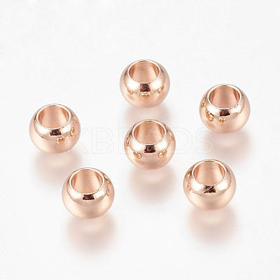 Environment Brass European Beads X-KK-P120-03RG-1