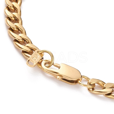 Men's PVD Vacuum Plating 304 Stainless Steel Cuban Chains Bracelets and Necklaces Jewelry Sets SJEW-JS01157-1