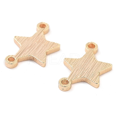Brass Star Connector Charms KK-U028-09G-1