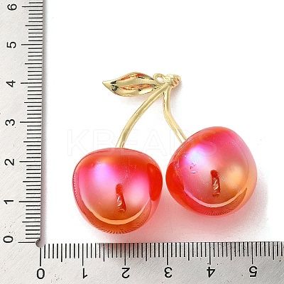 Rainbow Iridescent Plating Resin Pendants RESI-C047-02A-G-1
