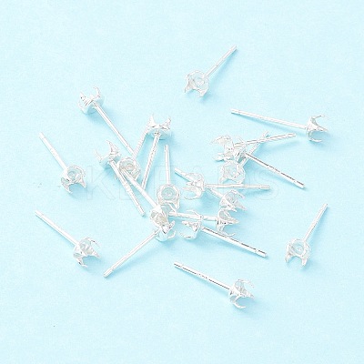 925 Sterling Silver Post Stud Earring Settings STER-P047-06A-S-1