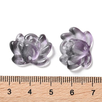 Transparent Glass Connector Charms GLAA-A015-01B-1