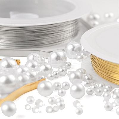 DIY Imitation Pearl Hair Band  Making Kits DIY-LS0003-76-1