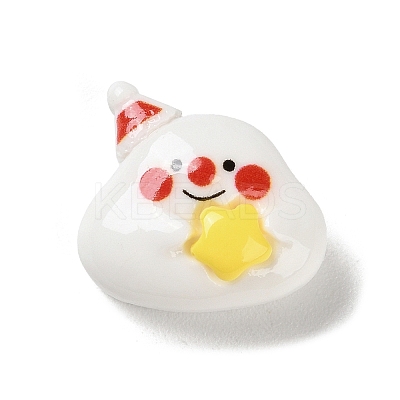 Christmas Theme Opaque Resin Decoden Cabochons RESI-F053-C02-1