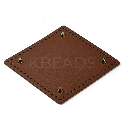 PU Leather Sqaque Long Bottom for Knitting Bag DIY-K079-02A-1