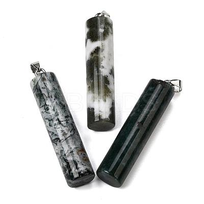 Natural Moss Agate Big Pendants G-F820-11C-1