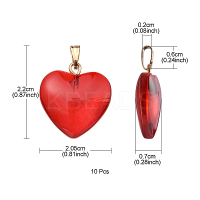 Transparent Spray Painted Glass Pendants GLAA-YW0001-98-1