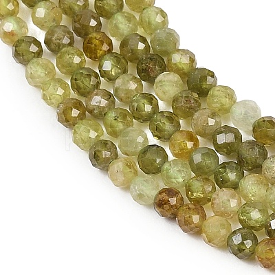 Natural Green Garnet Beads Strands G-B181-A01-3mm-1