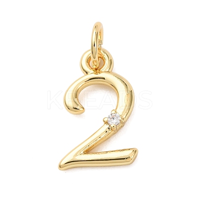 Brass Micro Pave Cubic Zirconia Pendants KK-D019-28G-02-1